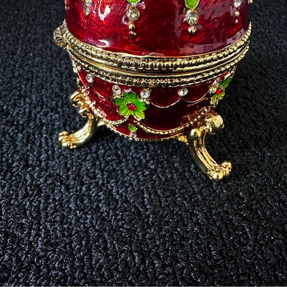 Hand Painted Enamel Decorative Egg - Picture 5 of 10